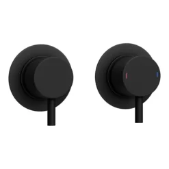 Arezzo Matt Black Concealed Individual Diverter + Thermostatic Control Shower Valve -Triton Sales Store egaz39abnd2