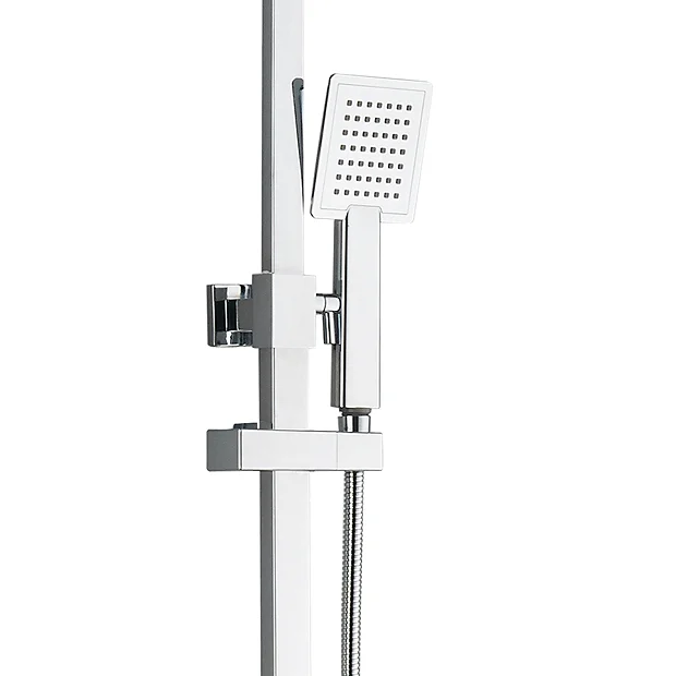 Summit Modern Square Thermostatic Shower - Chrome 6 Summit Modern Square Thermostatic Shower - Chrome - Image 4