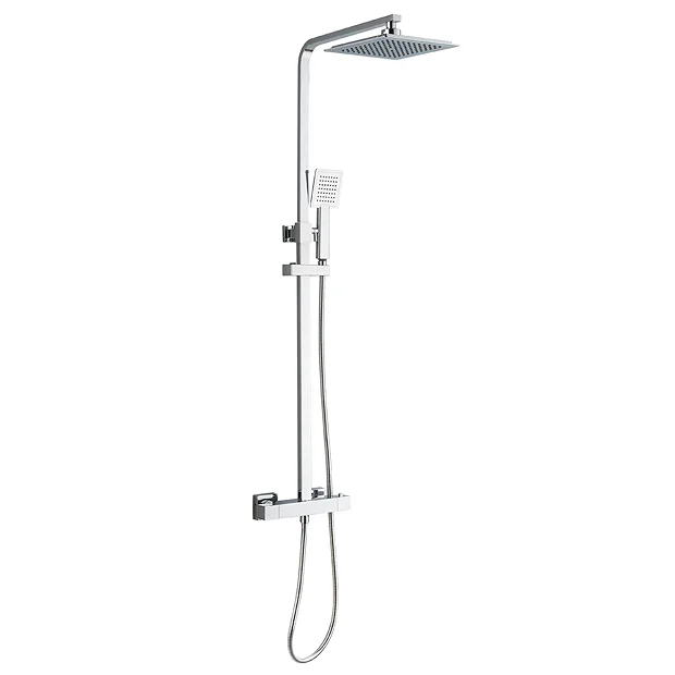 Summit Modern Square Thermostatic Shower - Chrome 4 Summit Modern Square Thermostatic Shower - Chrome - Image 2