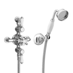 Trafalgar Triple Exposed Thermostatic Shower (inc. Valve, Elbow, Handset + Fixed Shower Head) -Triton Sales Store egly25pk1 d1