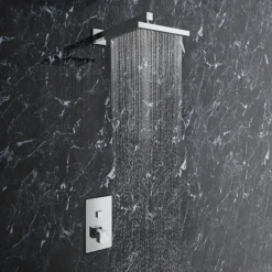 Milan Twin Modern Square Push-Button Concealed Shower Valve