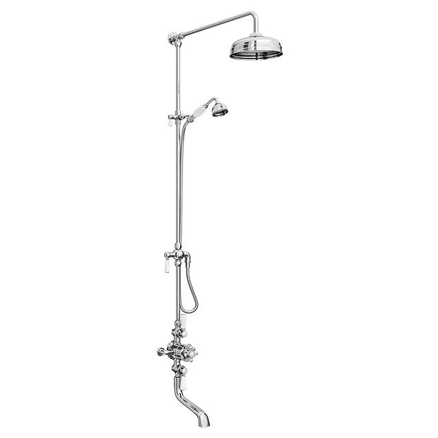 Trafalgar Traditional Triple Exposed Valve With Spout - Chrome 4 Trafalgar Traditional Triple Exposed Valve With Spout - Chrome - Image 2