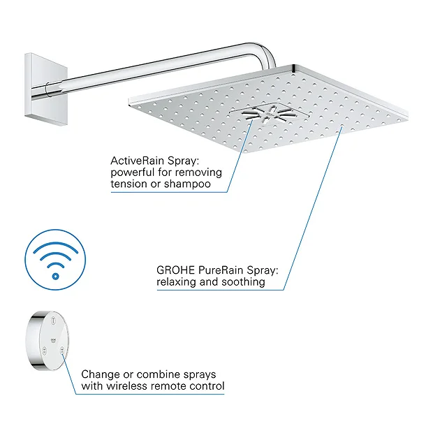 Grohe Grohtherm SmartConnect Square Shower Set 8 Grohe Grohtherm SmartConnect Square Shower Set - Image 6