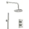 Crosswater MPRO Brushed Stainless Steel Effect 2 Outlet 2-Handle Shower Bundle 2 Crosswater MPRO Brushed Stainless Steel Effect 2 Outlet 2-Handle Shower Bundle -Triton Sales Store gtlpro1510v l