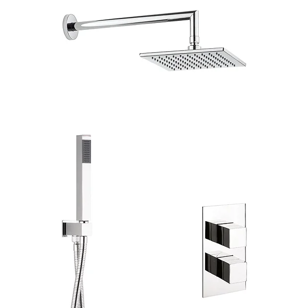 Crosswater Water Square 2 Outlet 2-Handle Shower Bundle 3 Crosswater Water Square 2 Outlet 2-Handle Shower Bundle
