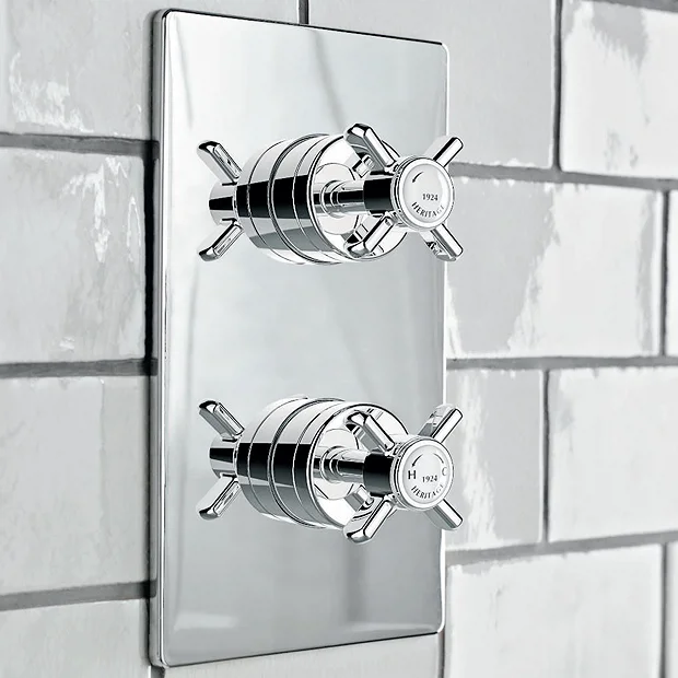 Heritage - Dawlish Dual Control Recessed Valve - Chrome 5 Heritage - Dawlish Dual Control Recessed Valve - Chrome - Image 3