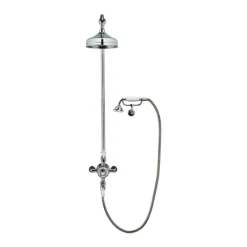 Crosswater - Belgravia Thermostatic Shower Valve With Fixed Head, Handset & Wall Cradle - Nickel 10 Crosswater - Belgravia Thermostatic Shower Valve With Fixed Head, Handset & Wall Cradle - Nickel -Triton Sales Store hg cradlen d1