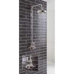 Crosswater - Belgravia Thermostatic Shower Valve With Fixed Head - Nickel -Triton Sales Store hg showern d2