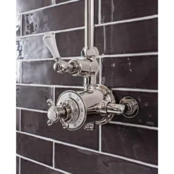 Crosswater - Belgravia Thermostatic Shower Valve With Fixed Head - Nickel -Triton Sales Store hg showern d3