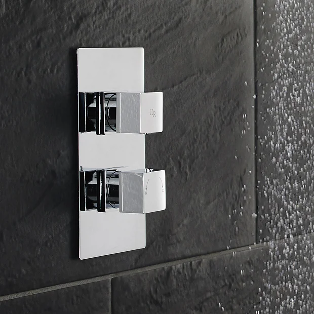 Hudson Reed Kubix Concealed Twin Shower Valve With Diverter 3 Hudson Reed Kubix Concealed Twin Shower Valve With Diverter