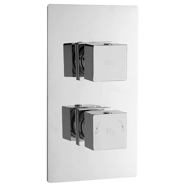 Hudson Reed Kubix Concealed Twin Shower Valve With Diverter 4 Hudson Reed Kubix Concealed Twin Shower Valve With Diverter - Image 2