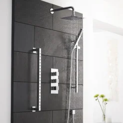 Hudson Reed Kubix Triple Concealed Thermostatic Shower Valve With Diverter -Triton Sales Store hudsonreedkubixtripleconcealedthermostaticshowervalvewithdiverterkub3023d1