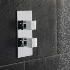 Hudson Reed Kubix Twin Concealed Thermostatic Shower Valve -Triton Sales Store hudsonreedkubixtwinconcealedthermostaticshowervalvea3013d3