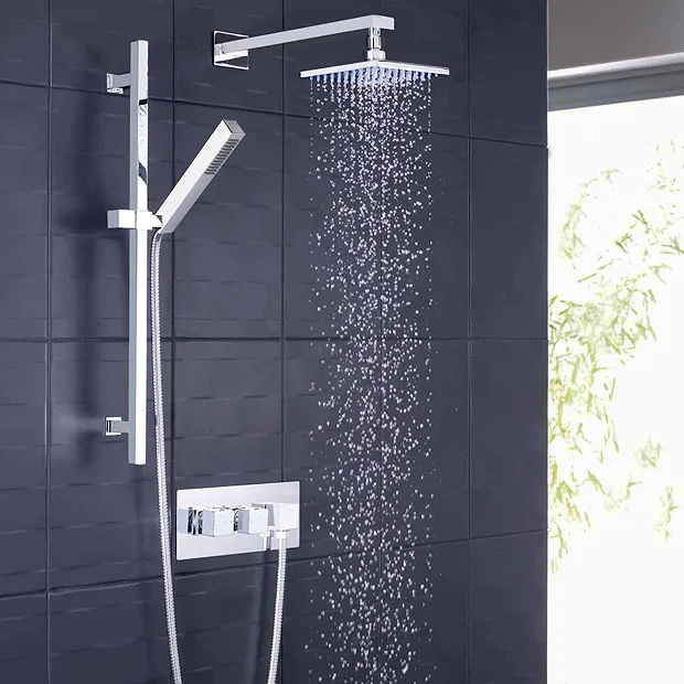 Hudson Reed Kubix Twin Concealed Thermostatic Shower Valve With Diverter & Outlet 3 Hudson Reed Kubix Twin Concealed Thermostatic Shower Valve With Diverter & Outlet