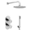 Arezzo Chrome Industrial Style Shower System With Concealed Valve, Head + Handset 2 Arezzo Chrome Industrial Style Shower System With Concealed Valve, Head + Handset -Triton Sales Store is4chpknd6