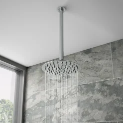 Arezzo Chrome Industrial Style Shower System With Concealed Valve, Handset + Ceiling Mounted Head -Triton Sales Store is5chpkd4