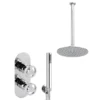 Arezzo Chrome Industrial Style Shower System With Concealed Valve, Handset + Ceiling Mounted Head 1 Arezzo Chrome Industrial Style Shower System With Concealed Valve, Handset + Ceiling Mounted Head -Triton Sales Store is5chpkd6
