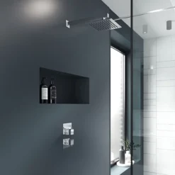 Nuie Series L Twin Concealed Thermostatic Shower Valve - Chrome