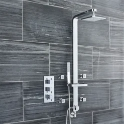 Ultra Series L Triple Concealed Thermostatic Shower Valve - Chrome -Triton Sales Store jty303 detail1