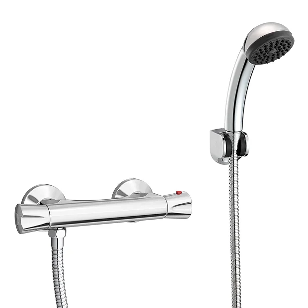 Naples Contemporary Thermostatic Shower Bar Valve + Shower Kit 3 Naples Contemporary Thermostatic Shower Bar Valve + Shower Kit