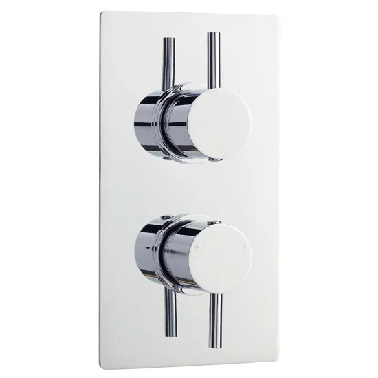 Nuie - Series F II Twin Concealed Thermostatic Shower Valve With Round Shower Head 5 Nuie - Series F II Twin Concealed Thermostatic Shower Valve With Round Shower Head - Image 3