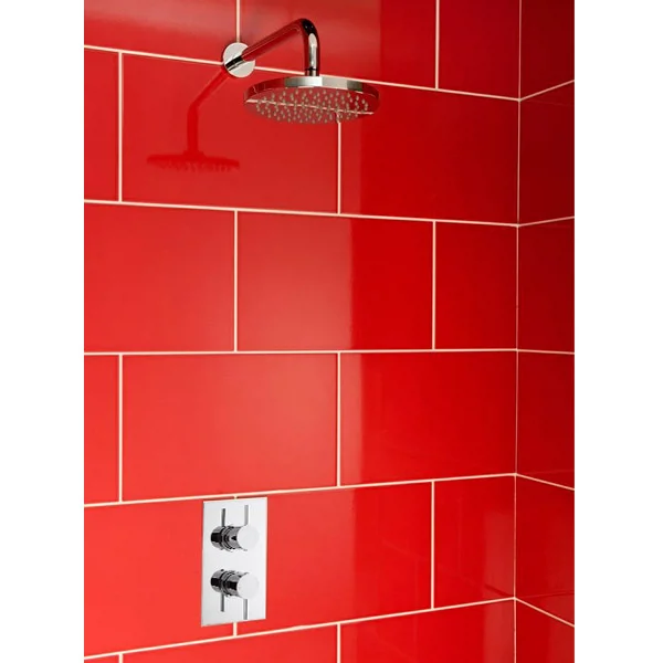 Nuie - Series F II Twin Concealed Thermostatic Shower Valve With Round Shower Head 3 Nuie - Series F II Twin Concealed Thermostatic Shower Valve With Round Shower Head