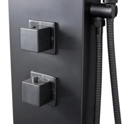 Milan Shower Tower Panel - Matt Black (Thermostatic) -Triton Sales Store mb3bsp d4