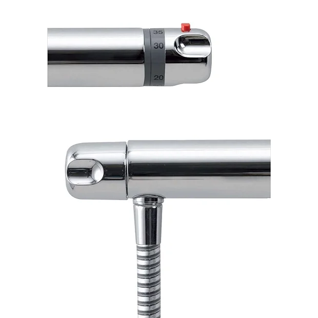 Aqualisa - Midas 100 Exposed Thermostatic Bar Valve With Slide Rail Kit & Easy Fit Bracket 5 Aqualisa - Midas 100 Exposed Thermostatic Bar Valve With Slide Rail Kit & Easy Fit Bracket - Image 3