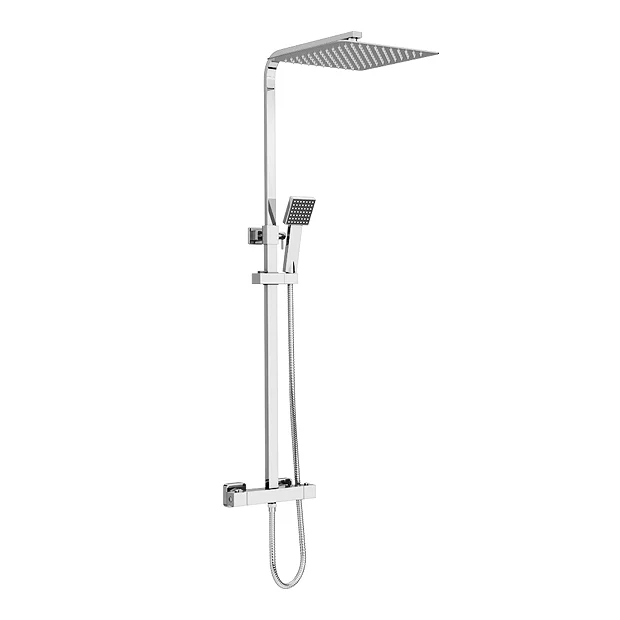 Milan Modern Square Thermostatic Shower (300 X 300mm Head - Chrome) 4 Milan Modern Square Thermostatic Shower (300 X 300mm Head - Chrome) - Image 2