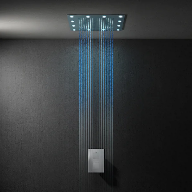 Milan 400mm LED Square Shower Package With Concealed Valve 4 Milan 400mm LED Square Shower Package With Concealed Valve - Image 2
