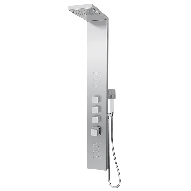Milan Modern Stainless Steel Tower Shower Panel (Thermostatic) 7 Milan Modern Stainless Steel Tower Shower Panel (Thermostatic) - Image 5
