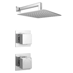 Milan Square Concealed Individual Stop Tap + Thermostatic Control Valve With 300mm Shower Head -Triton Sales Store milisvpk1 detail1