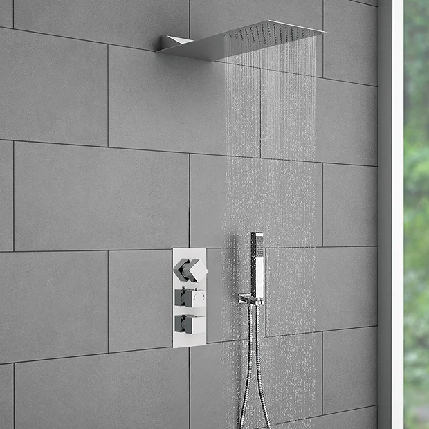 Milan Square Shower Package Incl. Flat Fixed Head + Handset 4 Milan Square Shower Package Incl. Flat Fixed Head + Handset - Image 2