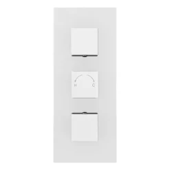 Milan Triple Square Concealed Thermostatic Shower Valve With Diverter - Chrome -Triton Sales Store misvcd02 n d1