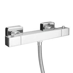 Milan Bar Shower Package W. Flat Minimalist Slider Handset Kit -Triton Sales Store mmbsft1d4