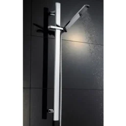 Modern Triple Outlet Shower Pack With Head, 4 Body Jets + Slider Rail -Triton Sales Store modernsquaretriplevalveshowerpackage2d4