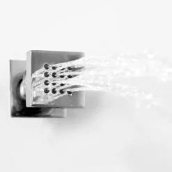 Modern Square Triple Valve With Diverter, Thin Fixed Shower Head, 4 Body Jets + Handset -Triton Sales Store modernsquaretriplevalveshowerpackaged2