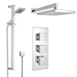 Milan Concealed Shower Valve With Slide Rail Kit + Wall Mounted Fixed Head -Triton Sales Store mshwpk d1