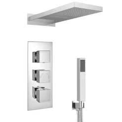 Milan Shower Pack (Rainfall / Waterfall Shower Head, Outlet Elbow W. Parking Bracket + Handset) 9 Milan Shower Pack (Rainfall / Waterfall Shower Head, Outlet Elbow W. Parking Bracket + Handset) -Triton Sales Store mspwhds l