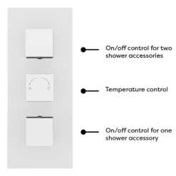 Milan Shower Package (Rainfall Wall Mounted Head, Handset + Freeflow Bath Filler) -Triton Sales Store mspwm detail1