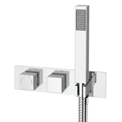 Milan Square Shower System (200mm Fixed Head, Handset + Integrated Parking Bracket) -Triton Sales Store msvhchpk2d3