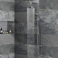 Monza Modern Round Thermostatic Shower - Chrome -Triton Sales Store mza002 n d1