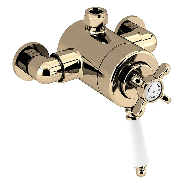 Bristan 1901 Exposed Concentric Top Outlet Shower Valve - Gold 3 Bristan 1901 Exposed Concentric Top Outlet Shower Valve - Gold