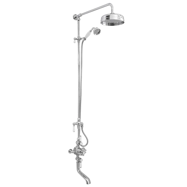 Old London - Chrome Traditional Triple Exposed Valve With Spout 4 Old London - Chrome Traditional Triple Exposed Valve With Spout - Image 2