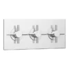Pablo Triple Crosshead Concealed Thermostatic Shower Valve - Chrome