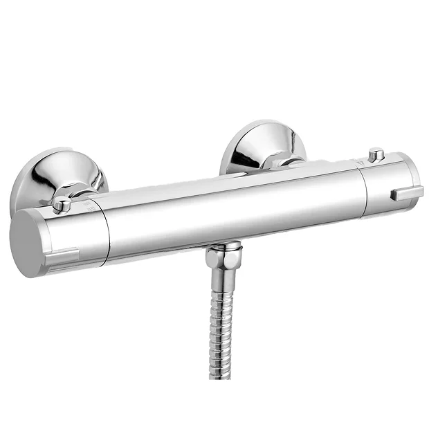 Nuie ABS Round Thermostatic Bar Valve - Bottom Outlet - Chrome 4 Nuie ABS Round Thermostatic Bar Valve - Bottom Outlet - Chrome - Image 2