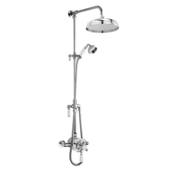 Nuie Victorian Exposed Valve Inc. Riser Kit, Diverter, 12 Inch Shower Rose + Handset -Triton Sales Store premiervictorianexposedvalvewrigidriserkitdiverter12inchshowerrosed1