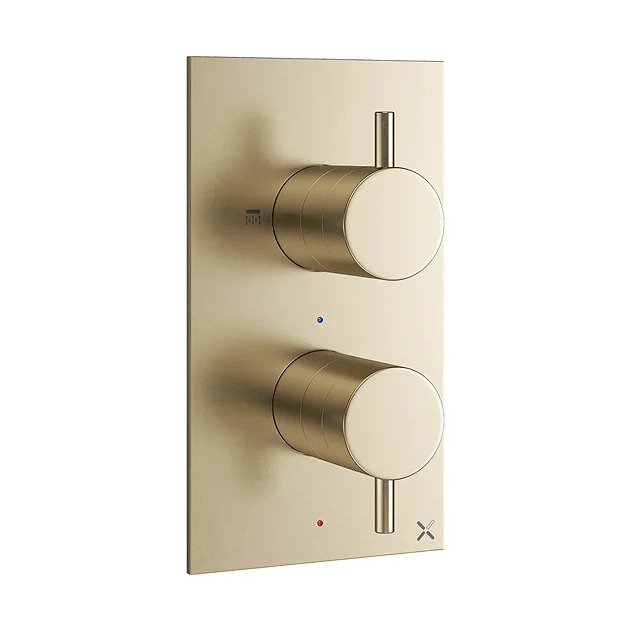 Crosswater MPRO Thermostatic Shower Valve With 2-Way Diverter - Brushed Brass 4 Crosswater MPRO Thermostatic Shower Valve With 2-Way Diverter - Brushed Brass - Image 2
