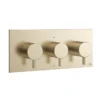 Crosswater MPRO Triple Concealed Thermostatic Shower Valve - Brushed Brass -Triton Sales Store pro2001rf l