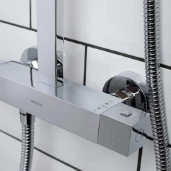Bristan Quadrato Thermostatic Bar Shower Valve With Rigid Riser + Fast Fit Kit -Triton Sales Store qdshxdivffc nd1